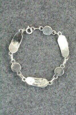 Lapis, Coral & Sterling Silver Link Bracelet - Patty Edaakie
