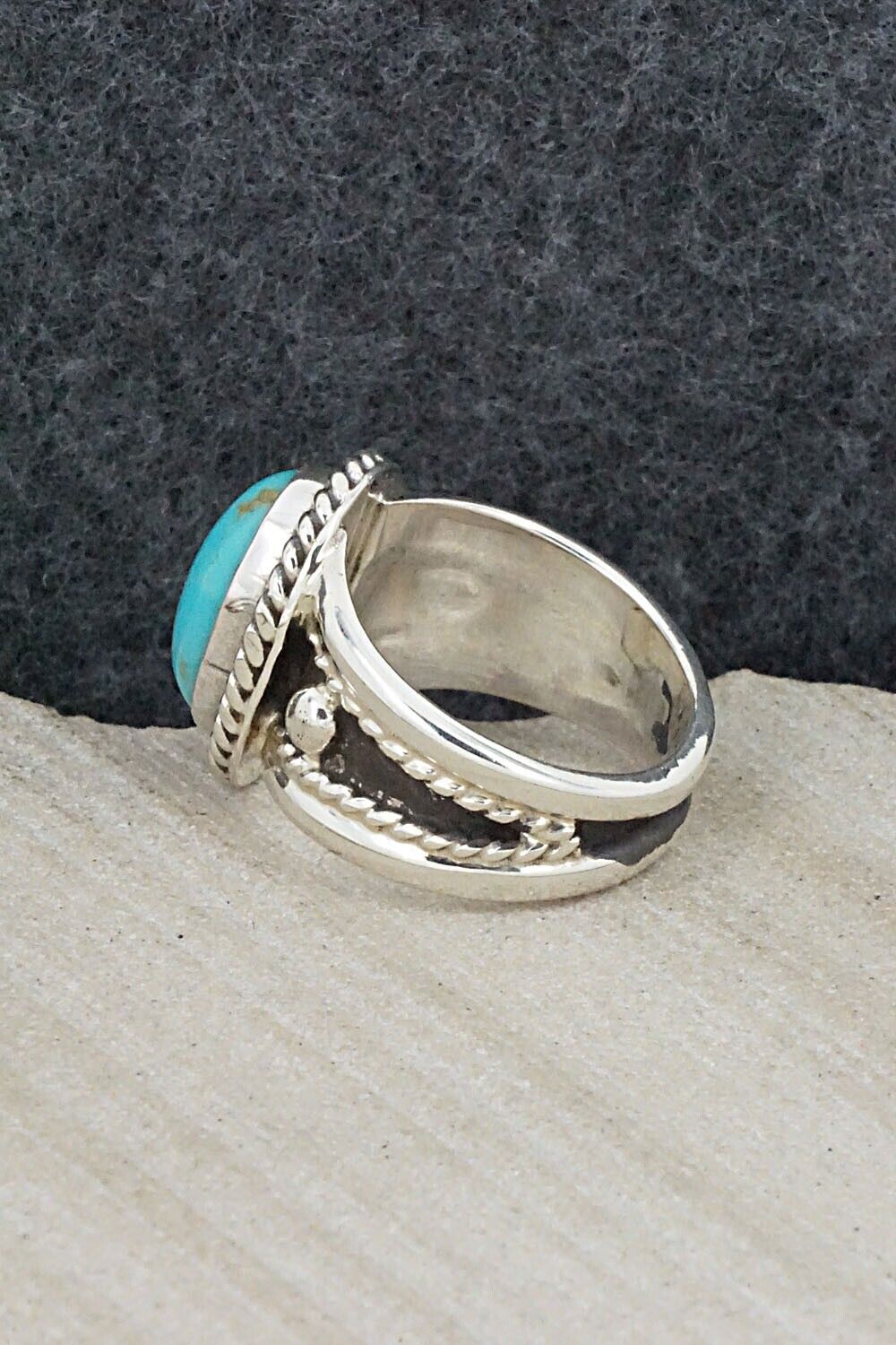Turquoise & Sterling Silver Ring - Thomas Yazzie - Size 6
