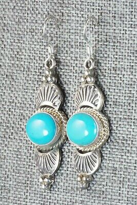 Turquoise & Sterling Silver Earrings - Michael Calladitto
