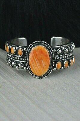Navajo Spiny Oyster & Sterling Silver Bracelet - Myron Etsitty - High Lonesome Trading