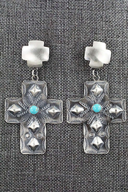 Turquoise & Sterling Silver Earrings - Gabrielle Yazzie