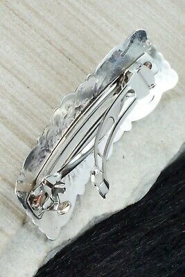 Turquoise & Sterling Silver Hair Barrette - Jennie Blackgoat