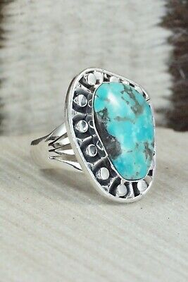 Turquoise & Sterling Silver Ring - Jimson Belin - Size 7.75