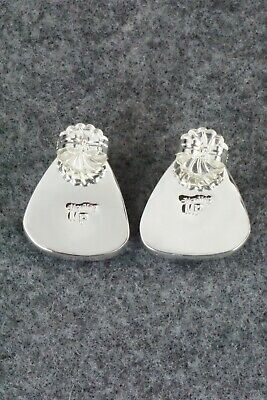 White Buffalo & Sterling Silver Earrings - Murphy Platero