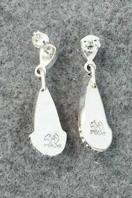 Spiny Oyster, Turquoise & Sterling Silver Earrings - Verley Betone