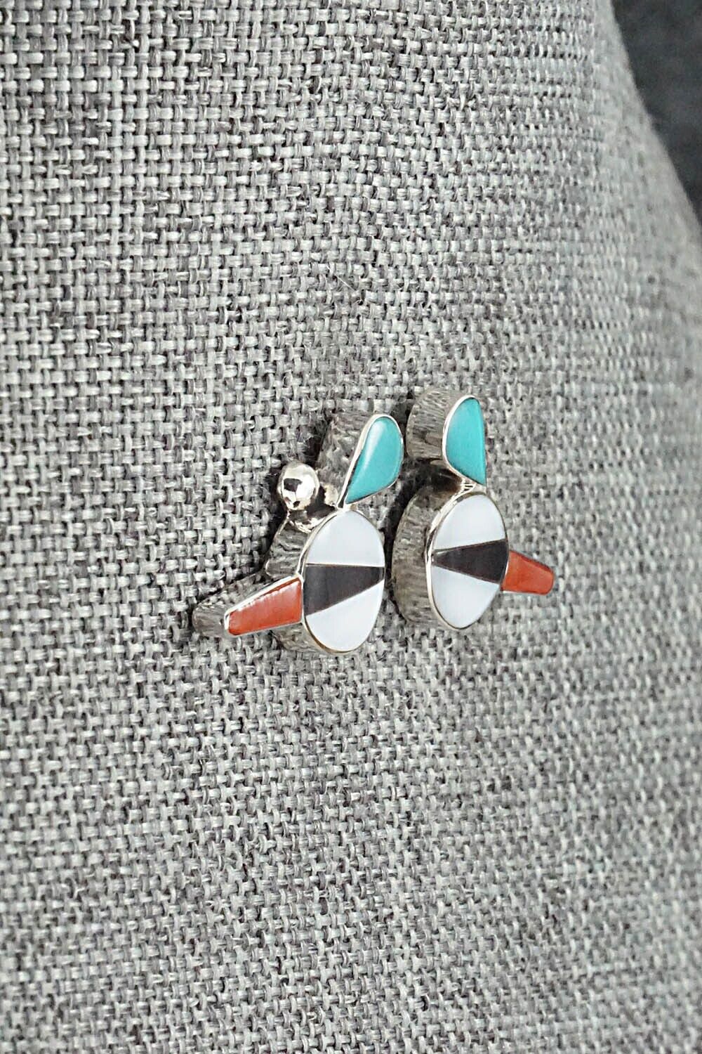 Multi Stone & Sterling Silver Earrings - Leavus Ahiyite