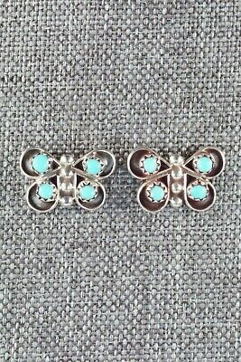 Turquoise & Sterling Silver Earrings - Gloria Lonasee