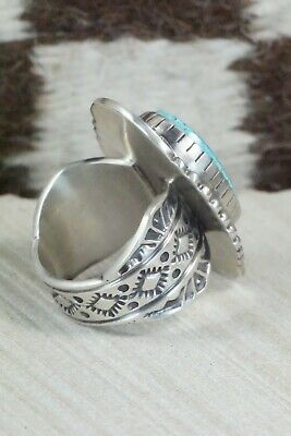 Turquoise & Sterling Silver Ring - Benny Ramon - Size 13