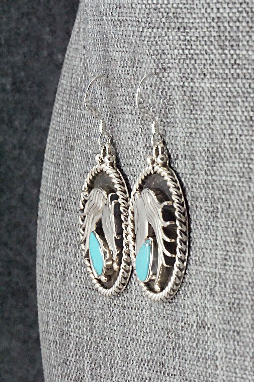 Turquoise & Sterling Silver Earrings - Genevieve Francisco