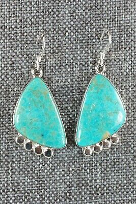 Turquoise & Sterling Silver Earrings - Sharon McCarthy - Navajo - High Lonesome Trading