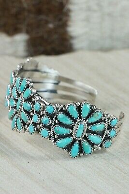Navajo Turquoise and Sterling Silver Bracelet - Zeita Begay