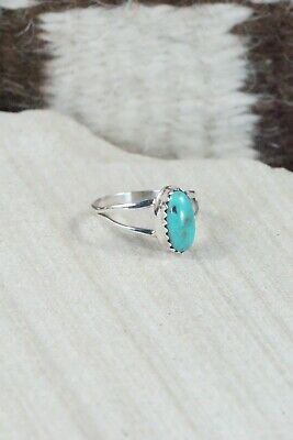 Turquoise and Sterling Silver Ring - Robert Martinez - Size 6