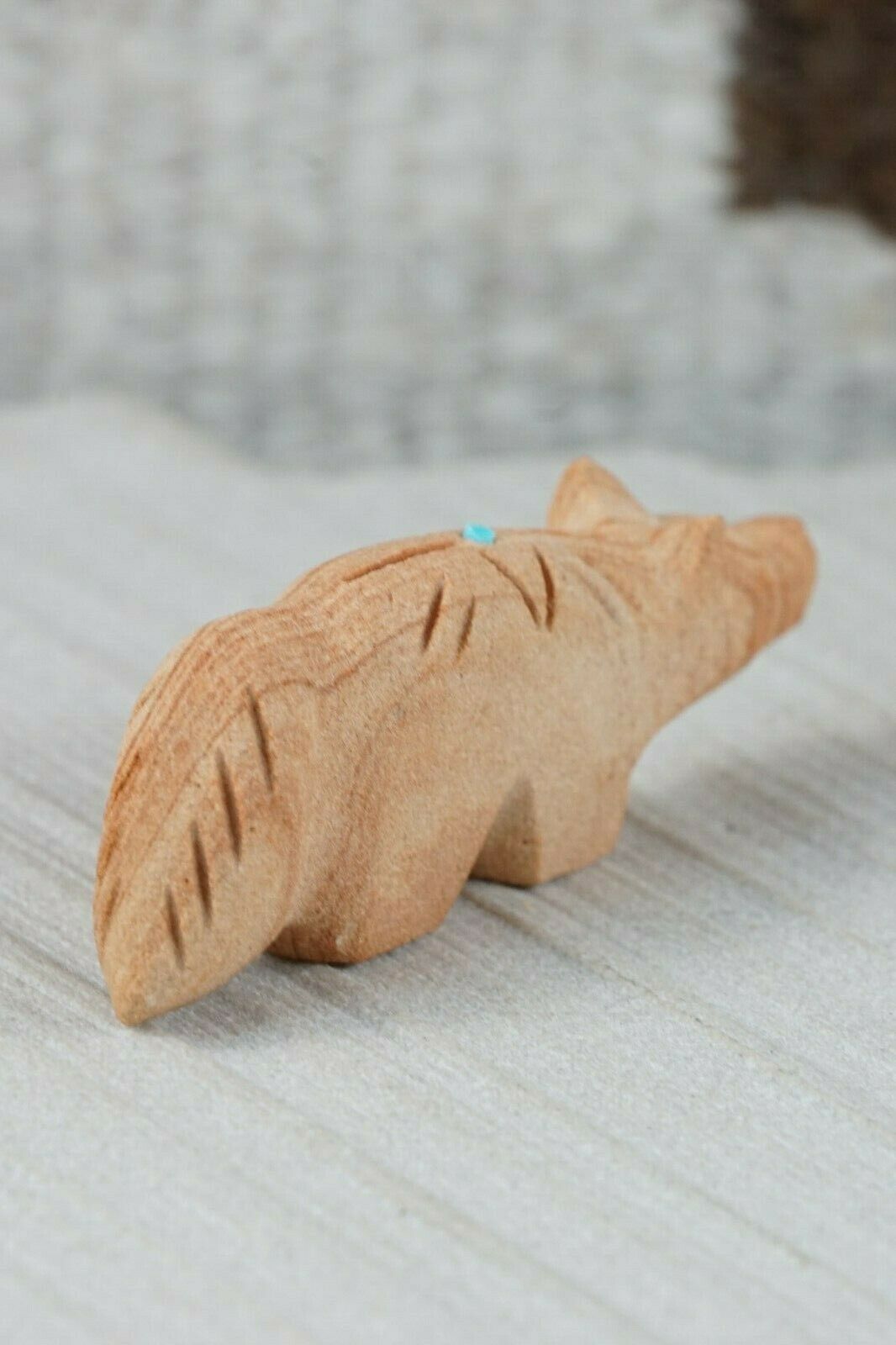 Wolf Zuni Fetish Carving - Brandon Phillips - High Lonesome Trading