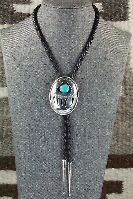 Turquoise & Sterling Silver Bolo Tie - Wilbert Muskett Sr.