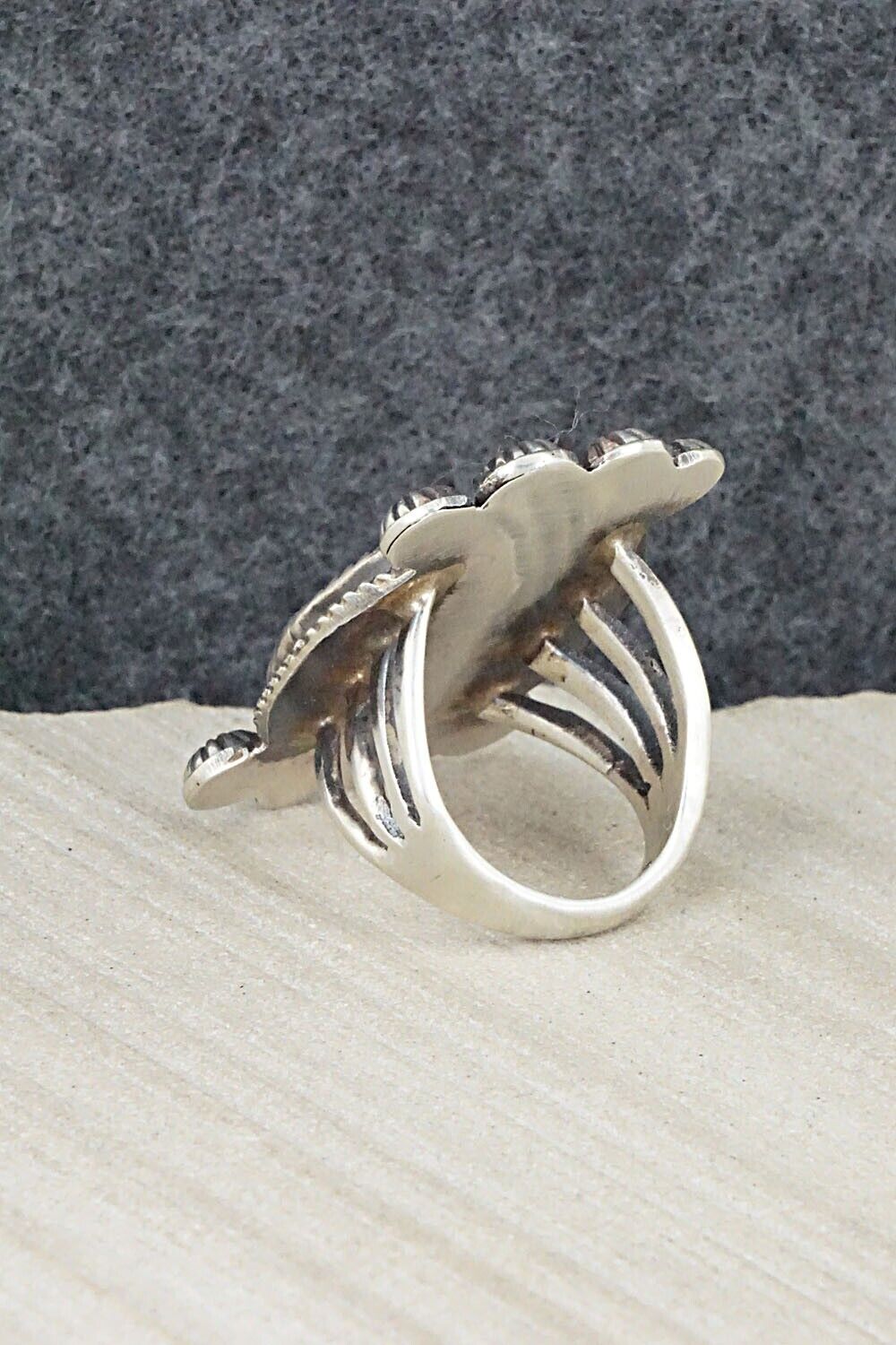 Turquoise and Sterling Silver Ring - Martha Cayatineto - Size 6.75