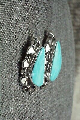 Turquoise and Sterling Silver Earrings - Sharon McCarthy