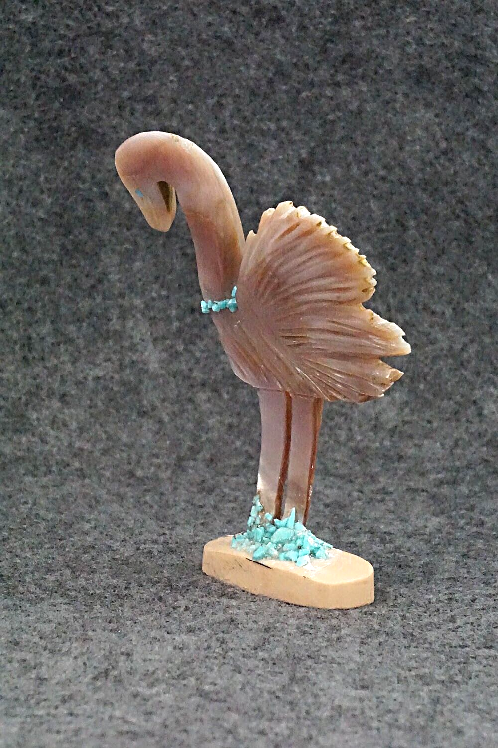 Flamingo Zuni Fetish Carving - Kevin Quam