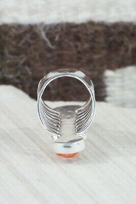 Spiny Oyster & Sterling Silver Ring - Thomas Yazzie - Size 6