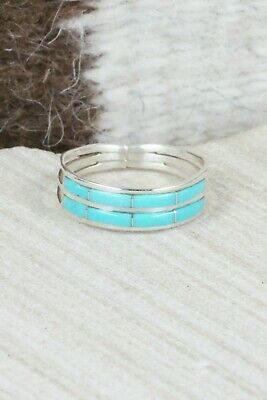 Turquoise & Sterling Silver Ring - Claresse Kylestewa - Size 9.75