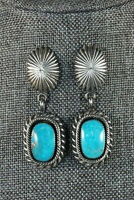 Turquoise & Sterling Silver Earrings - Annie Spencer - Navajo - High Lonesome Trading