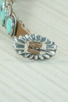 7 Stone Turquoise, Sterling Silver and Leather Bracelet - Danny Martinez - High Lonesome Trading