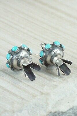 Turquoise & Sterling Silver Blossom Earrings - Monica Smith
