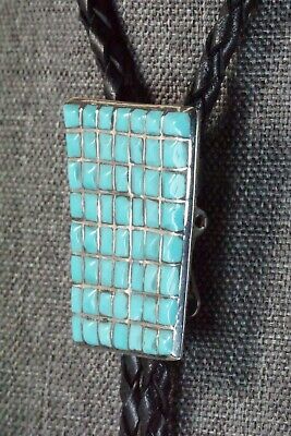 Turquoise & Sterling Silver Bolo Tie - Caroline Malani - High Lonesome Trading