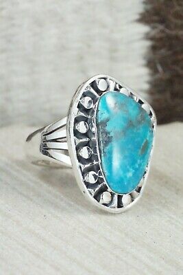 Turquoise & Sterling Silver Ring - Jimson Belin - Size 8.75