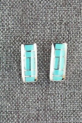Turquoise & Sterling Silver Earrings - Glendis Tsadiasi