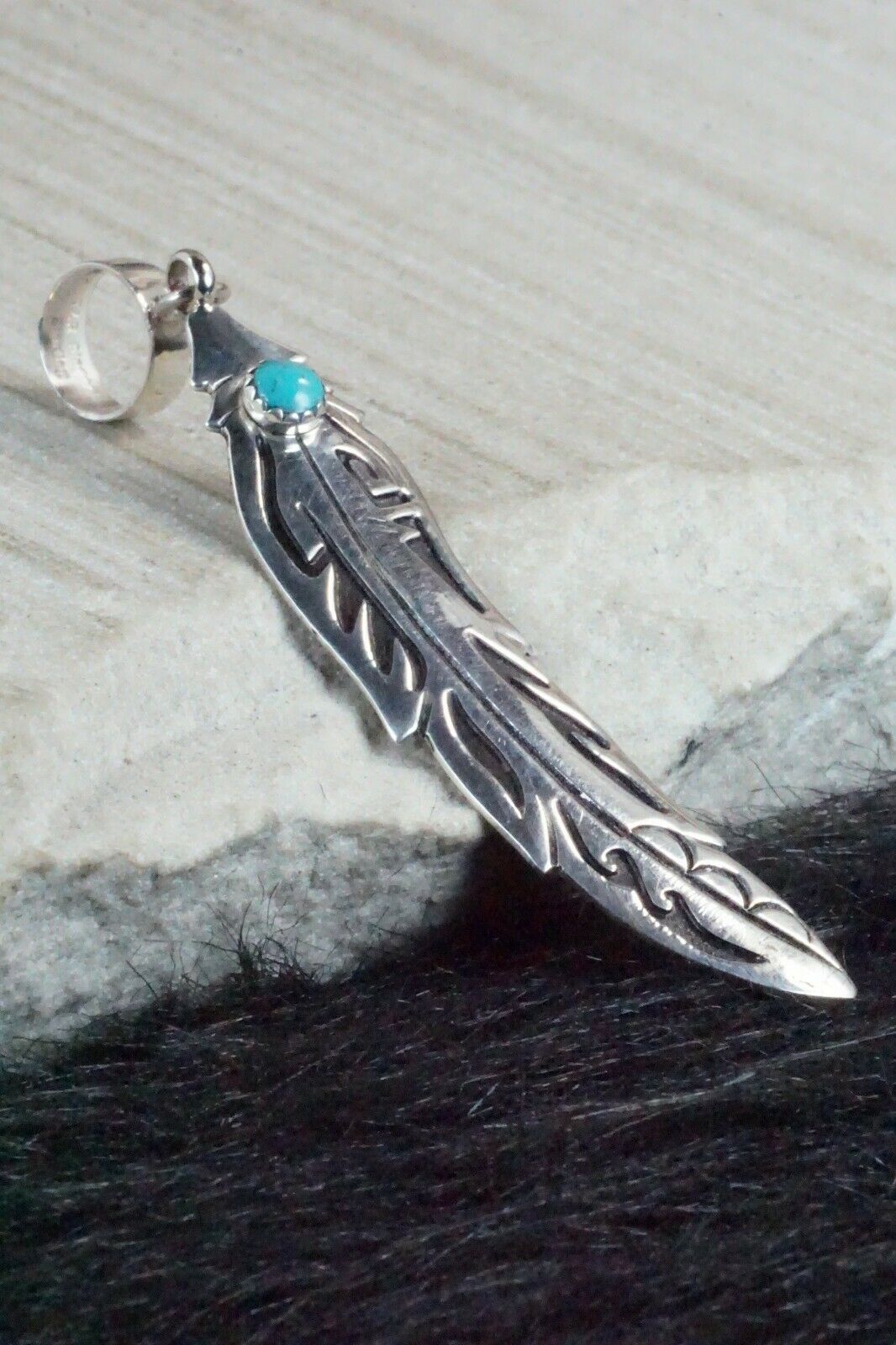 Turquoise & Sterling Silver Pendant - Richard Singer