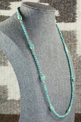 Turquoise & Sterling Silver Necklace - Navajo