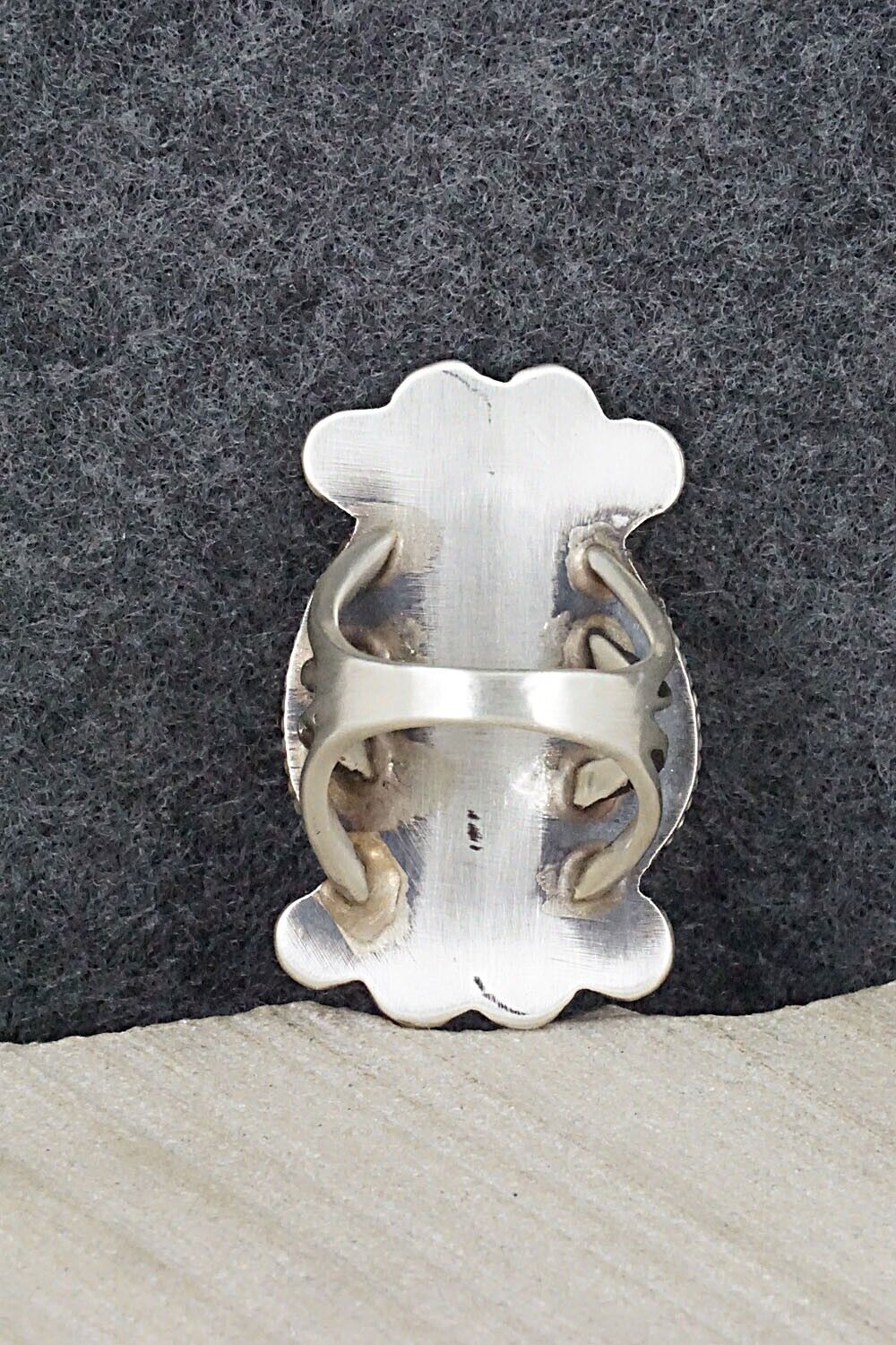 Turquoise and Sterling Silver Ring - Martha Cayatineto - Size 7