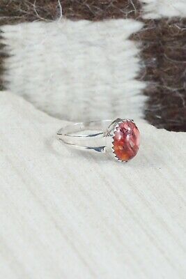 Spiny Oyster & Sterling Silver Ring - Robert Martinez - Size 7.25