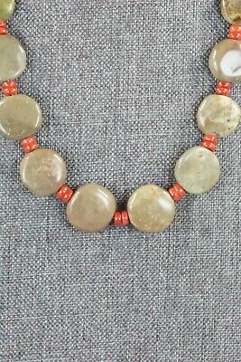 Turquoise, Coral & Sterling Silver Necklace - Navajo