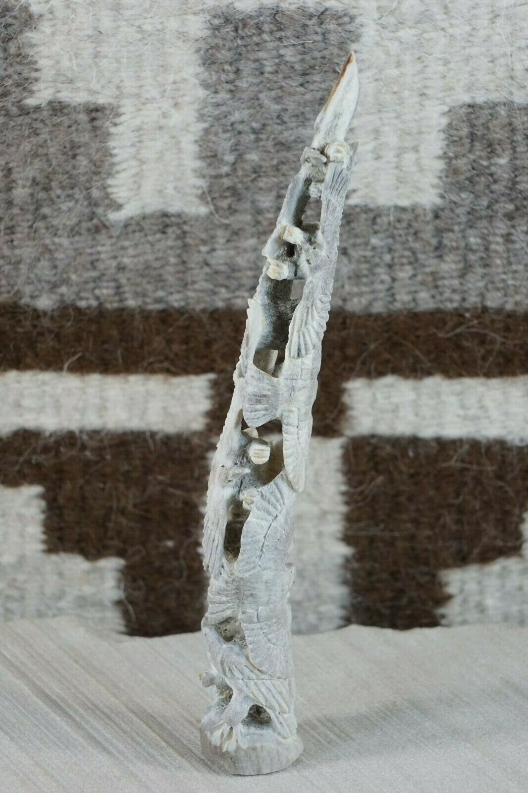 Eagle Zuni Fetish Carving - Lewis Malie Jr. - High Lonesome Trading