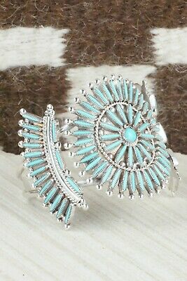 Turquoise & Sterling Silver Bracelet - Cordelia Waatsa