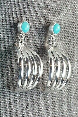 Turquoise & Sterling Silver Earrings - James Bahe
