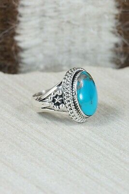 Navajo Turquoise & Sterling Silver Ring - Sheena Jack - Size 5