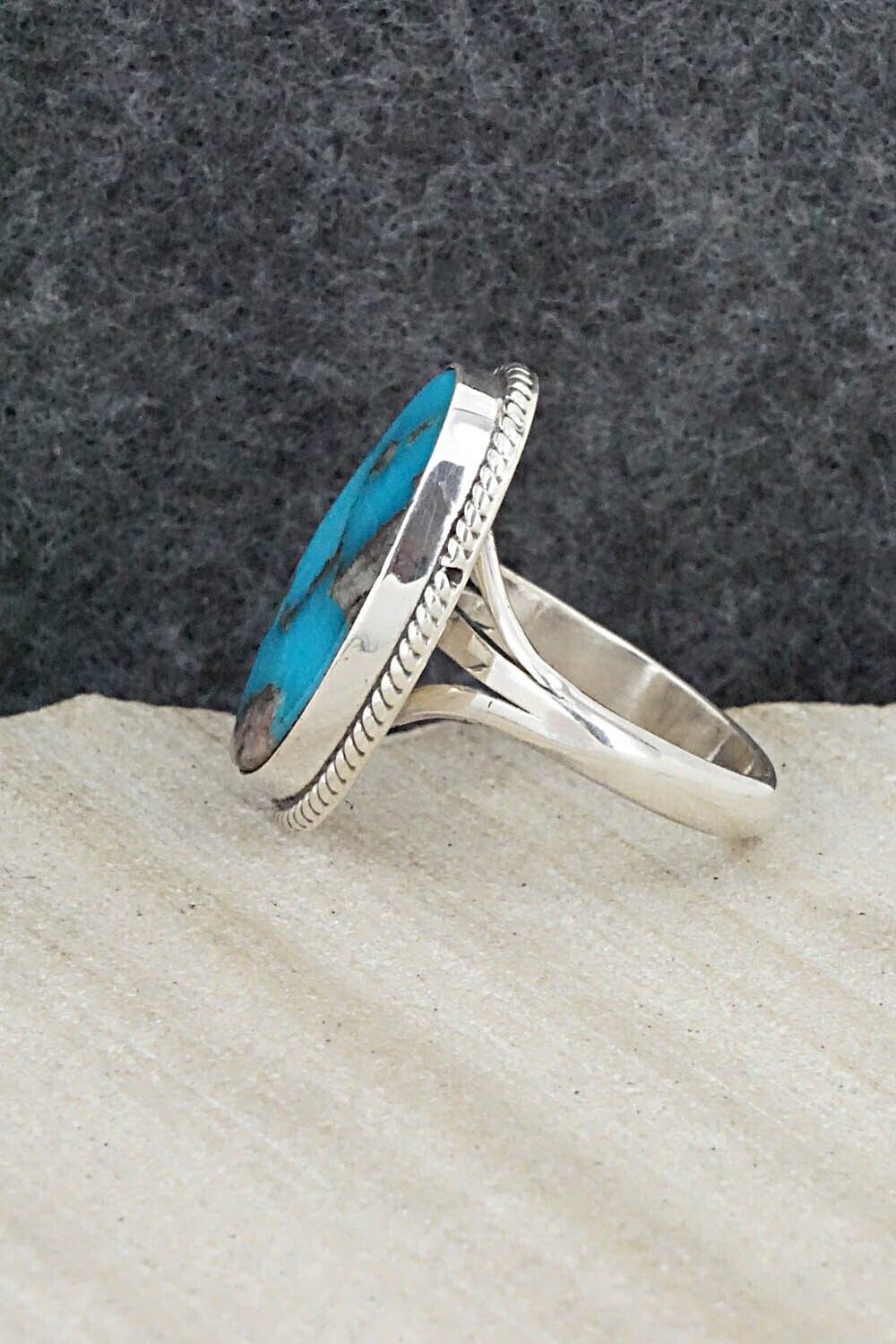 Turquoise & Sterling Silver Ring - Alice Rose Saunders - Size 5.5