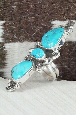 Turquoise & Sterling Silver Ring - Delbert Arviso - Size 8