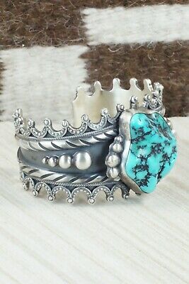 Turquoise & Sterling Silver Bracelet - Wallace Jr.
