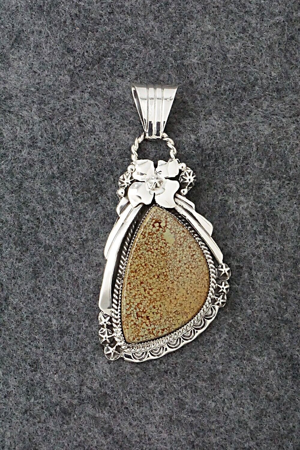 Turquoise & Sterling Silver Pendant - Clarence Long