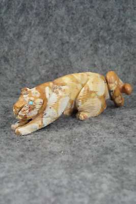 Mountain Lion Zuni Fetish Carving - Lance Cheama