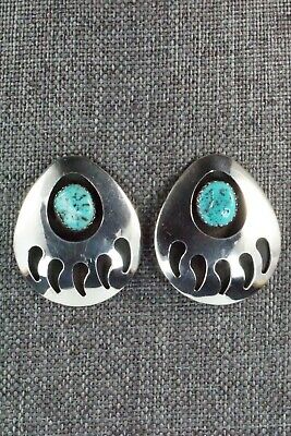 Turquoise & Sterling Silver Earrings - Virginia Long