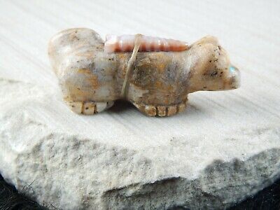 Lion Zuni Fetish Carving - Jeffery Yunie - High Lonesome Trading