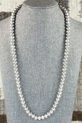 Sterling Silver Navajo Pearl Necklace - Preston Haley - High Lonesome Trading