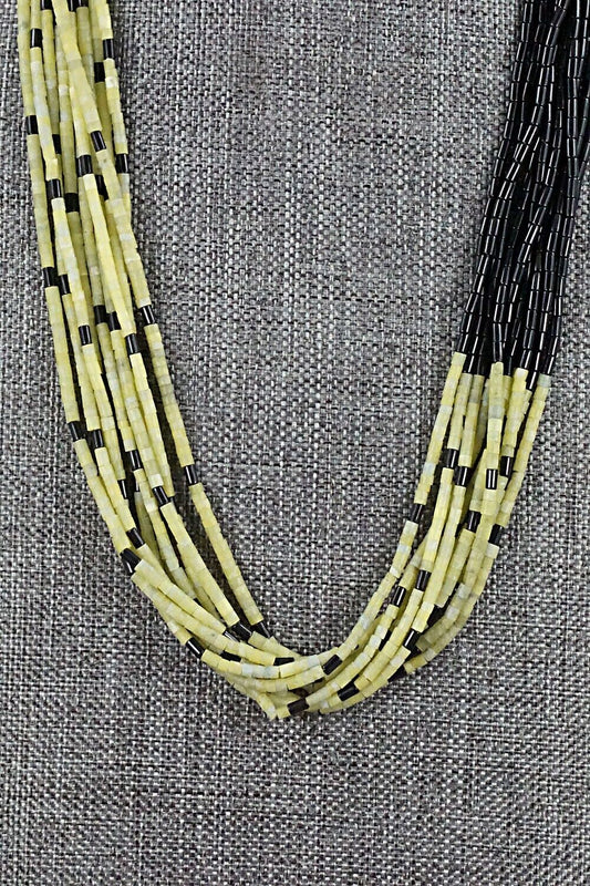 Shell, Jet & Sterling Silver Necklace - Ramona Bird