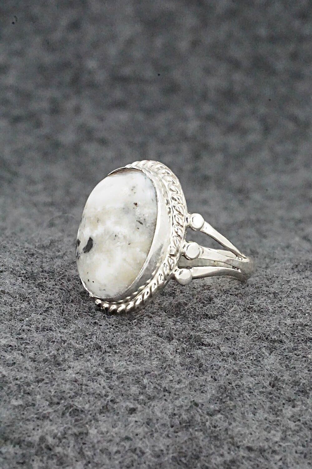 White Buffalo & Sterling Silver Ring - Grace Kenneth - Size 5