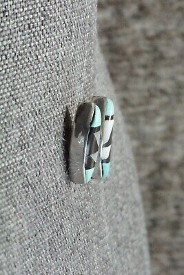Multi Stone Inlay & Sterling Silver Earrings - Monica Johnson