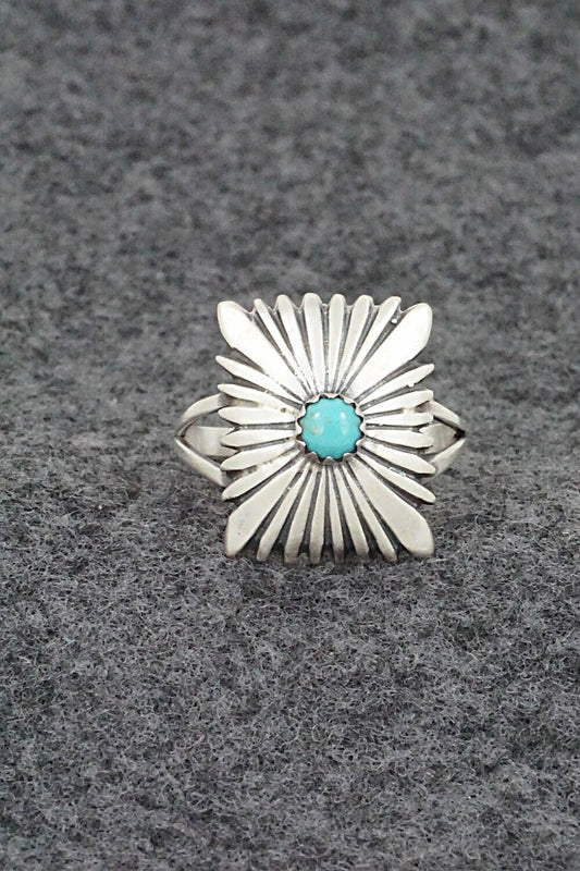 Turquoise & Sterling Silver Ring - Jamie Saunders - Size 6.25